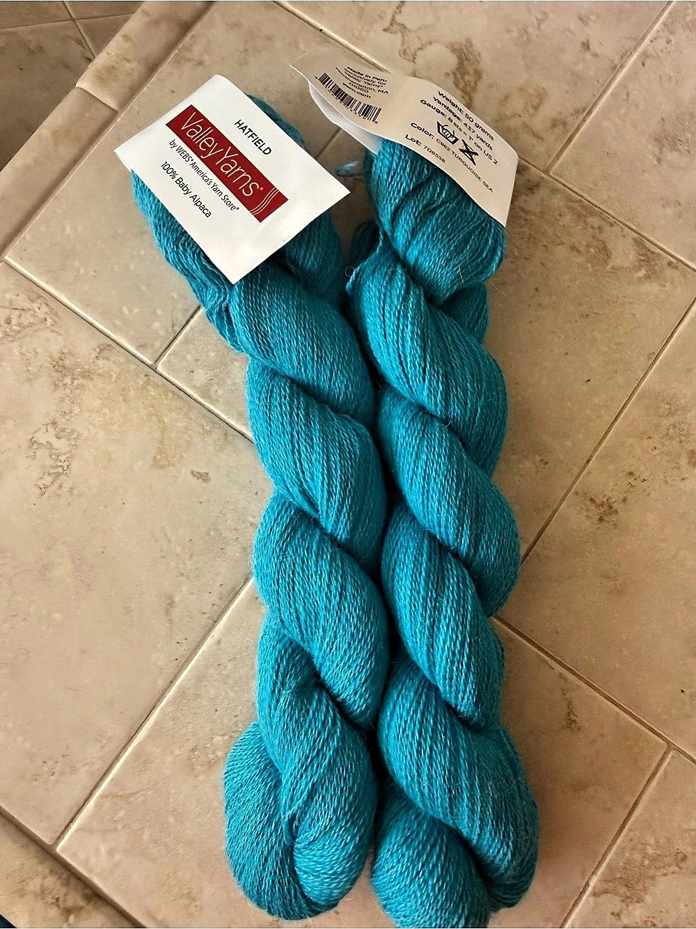 Valley Yarns Hatfield Alpaca Yarn 2 Skeins in Blue NWT